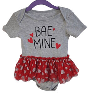 Ways to Celebrate Valentine's Day Baby Size 18M Tutu One Piece Bae Mine